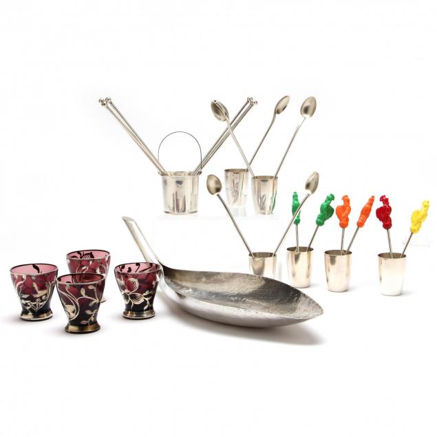 a-fun-mid-century-sterling-silver-bar-grouping