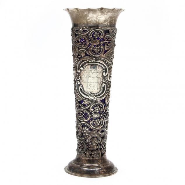 an-edwardian-sterling-silver-trumpet-vase