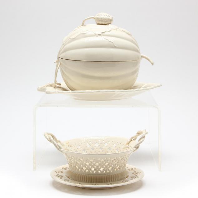 leedsware-melon-form-tureen-and-reticulated-basket