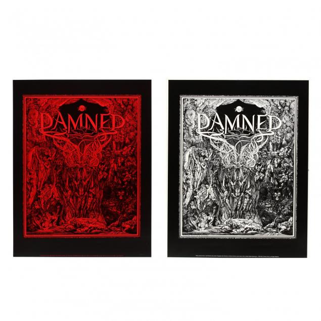 pair-of-lee-conklin-the-damned-1986-artrock-posters