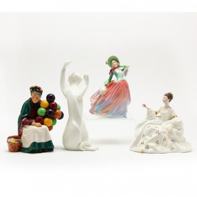 four-royal-doulton-porcelain-figures