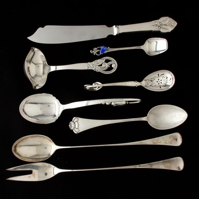 a-group-of-danish-norwegian-silver-servers