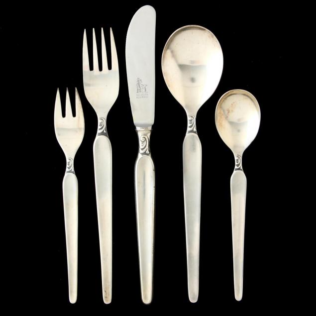 a-german-modern-sterling-silver-flatware-service