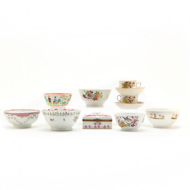 eleven-pieces-of-antique-english-chinoiserie-porcelains