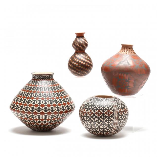 four-mata-ortiz-pottery-pieces