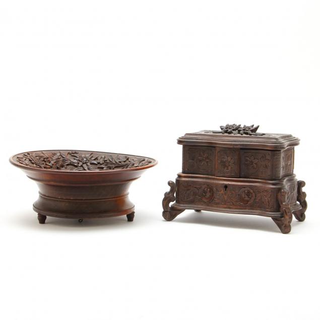 black-forest-carved-jewelry-casket-and-musical-bowl