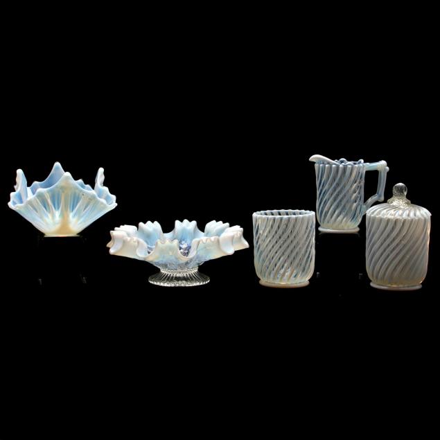 group-of-victorian-opalescent-glass
