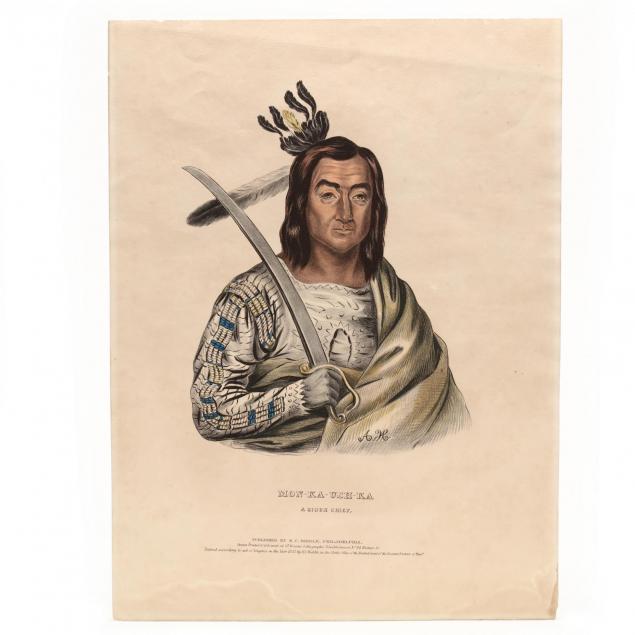 l-t-bowen-lithograph-of-a-sword-wielding-sioux
