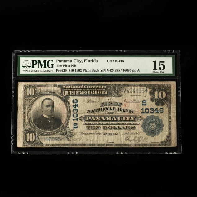 10-series-1902-plain-back-national-bank-note-panama-city-florida