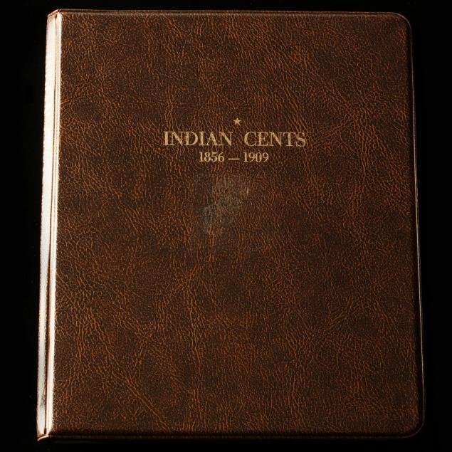 an-1857-flying-eagle-cent-and-38-different-indian-cents-in-album