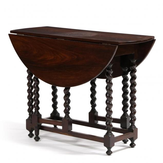 william-and-mary-style-rosewood-gateleg-table