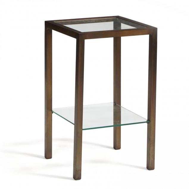 modernist-patinated-brass-side-table