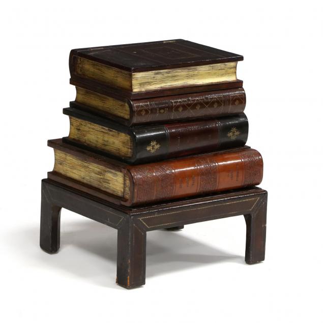 maitland-smith-faux-leather-book-side-table
