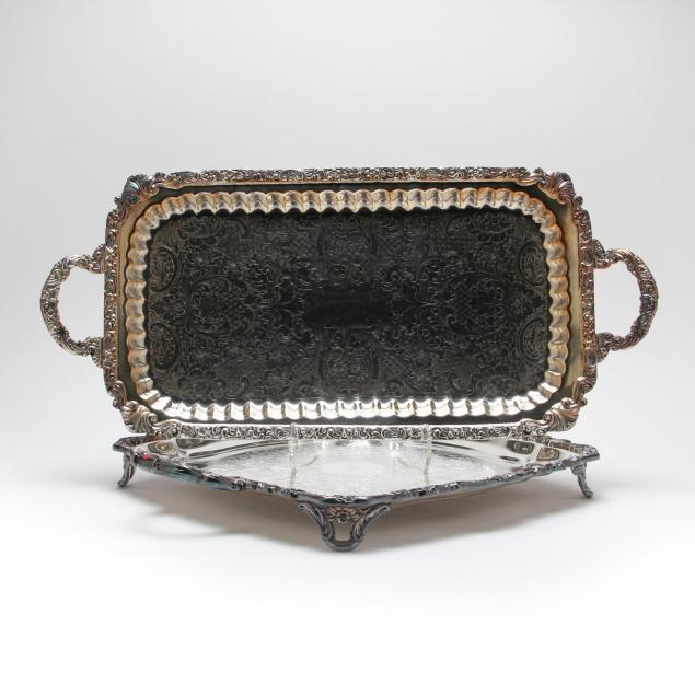 two-vintage-silverplate-trays