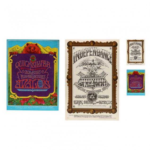 two-family-dog-quicksilver-concert-posters-with-two-postcards