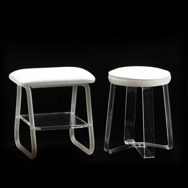 two-modernist-acrylic-stools