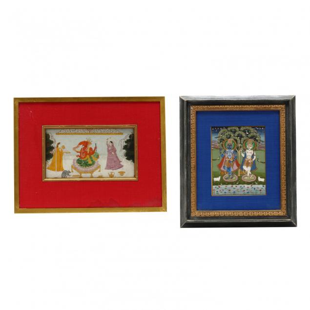 two-indian-miniature-court-paintings