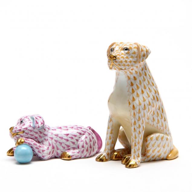 herend-dog-figurines