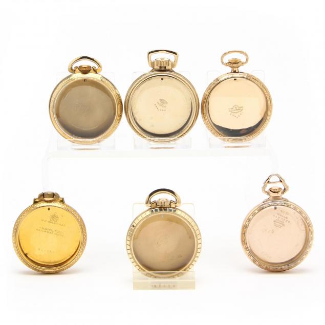 six-vintage-10kt-gold-filled-pocket-watch-cases