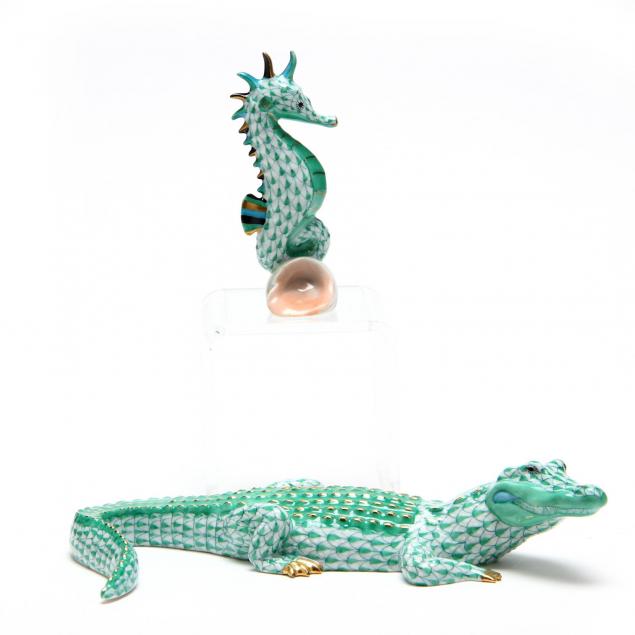 herend-aquatic-series-two-figurines