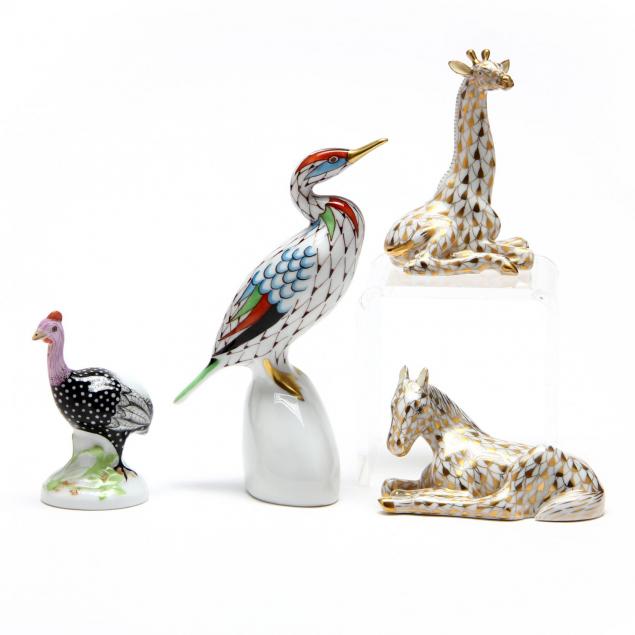 four-porcelain-animal-figurines
