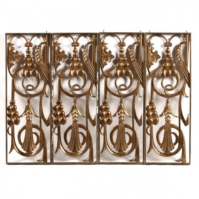 set-of-four-art-deco-brass-architectural-elements