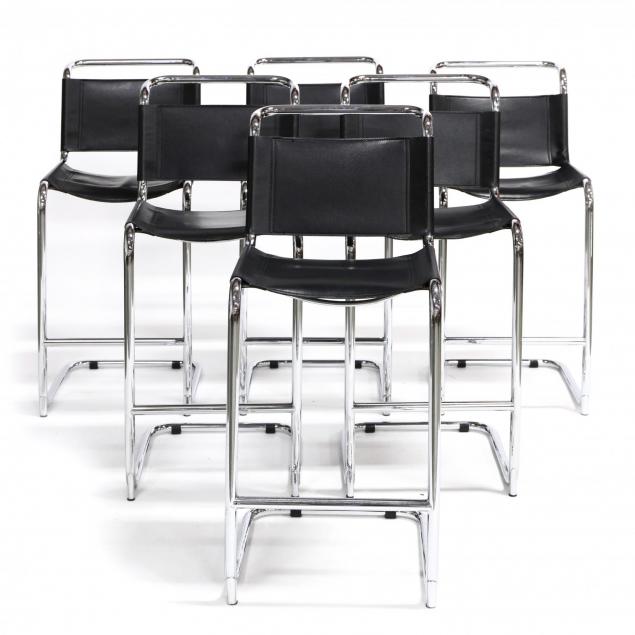 set-of-six-modernist-leather-bar-stools