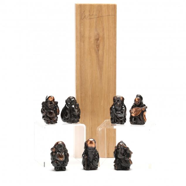 set-of-bronze-toned-metal-seven-sages