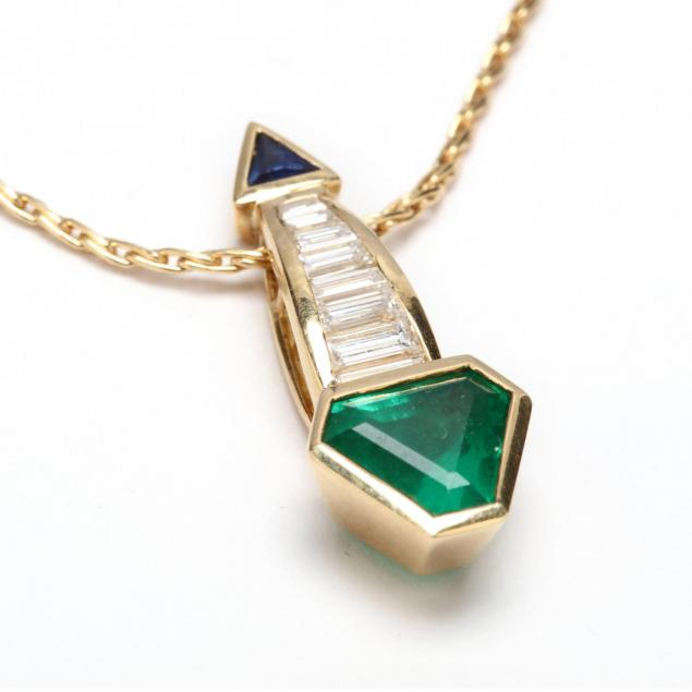 18kt-gold-emerald-diamond-and-sapphire-pendant-necklace-barnett-robinson