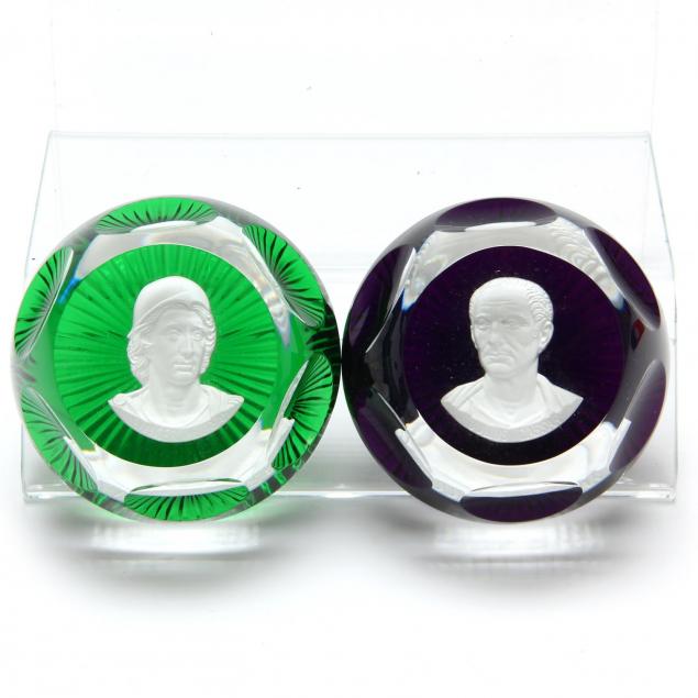 two-baccarat-crystal-paperweights