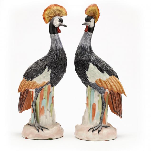 pair-of-italian-porcelain-figures-of-grey-crowned-cranes