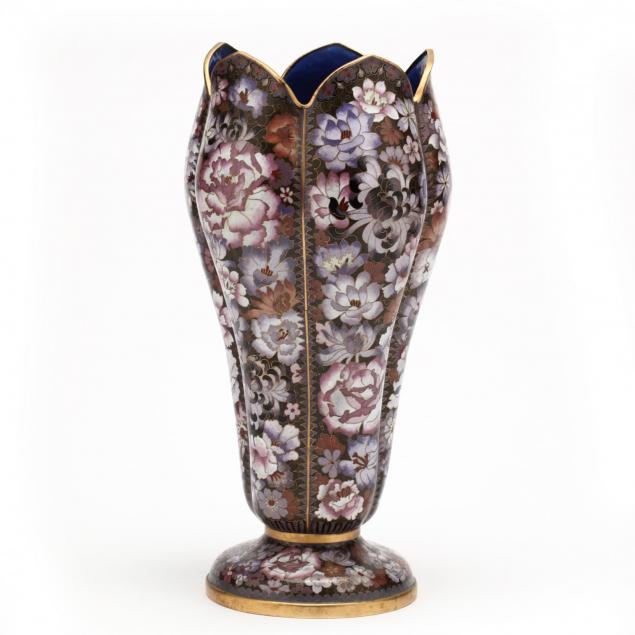 large-cloisonne-flower-form-vase