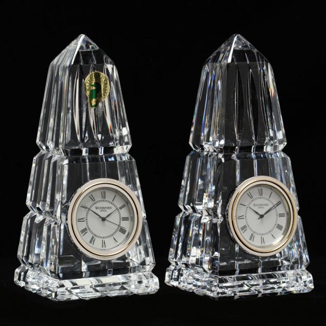 pair-of-waterford-crystal-obelisk-desk-clocks
