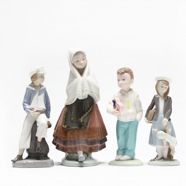 four-lladro-figurines-of-children