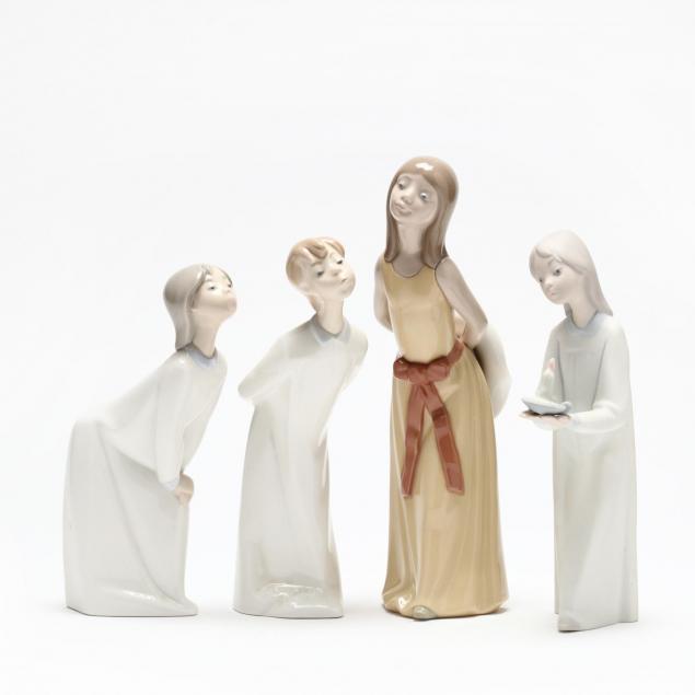 group-of-four-lladro-children