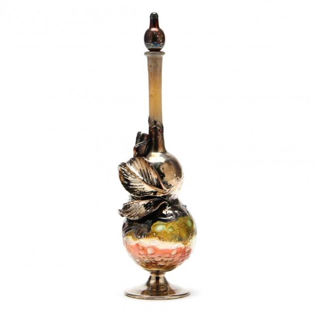 art-glass-and-silver-overlay-perfume-bottle
