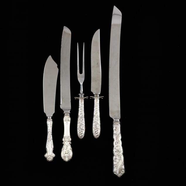 five-sterling-silver-handled-servers