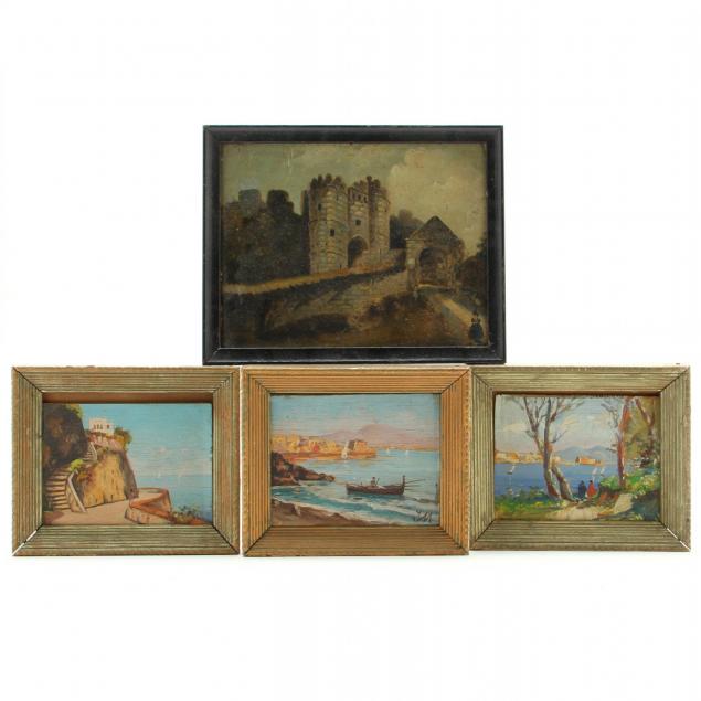 four-miniature-landscape-paintings