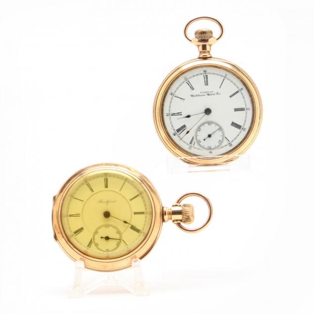 two-vintage-open-face-pocket-watches