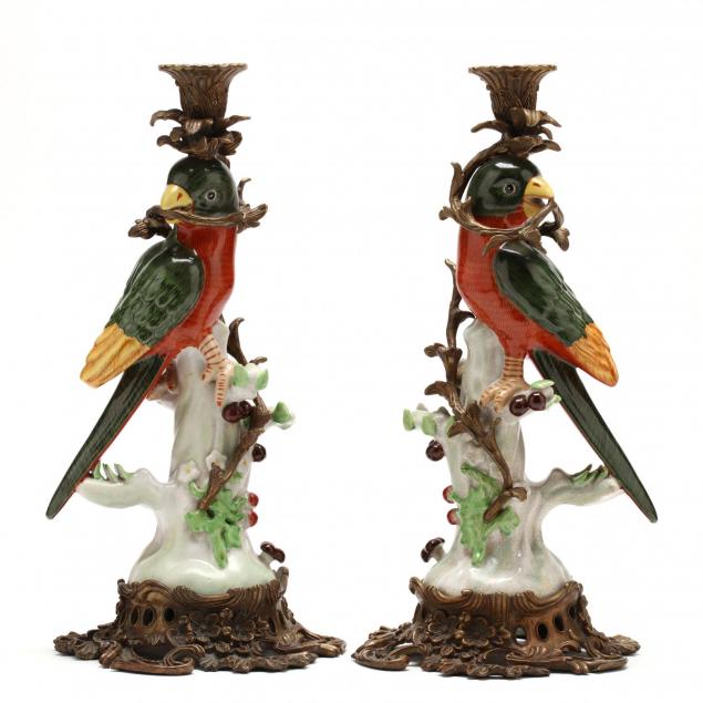 pair-of-bronze-mounted-majolica-parrot-candlesticks