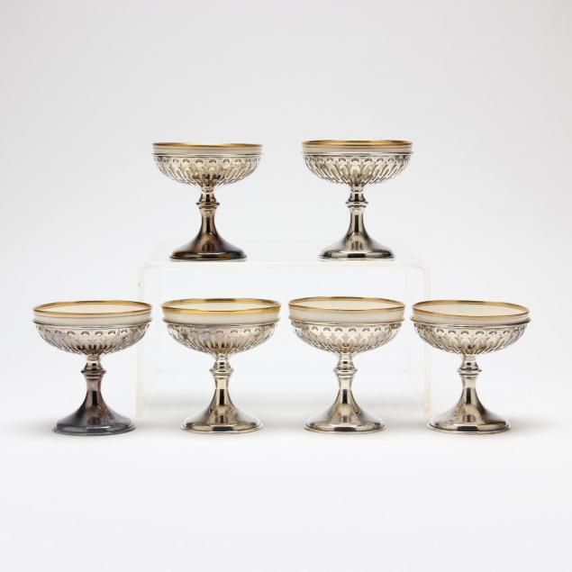 set-of-six-sterling-sherbets-with-bone-china-liners