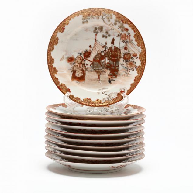 ten-japanese-satsuma-cabinet-plates