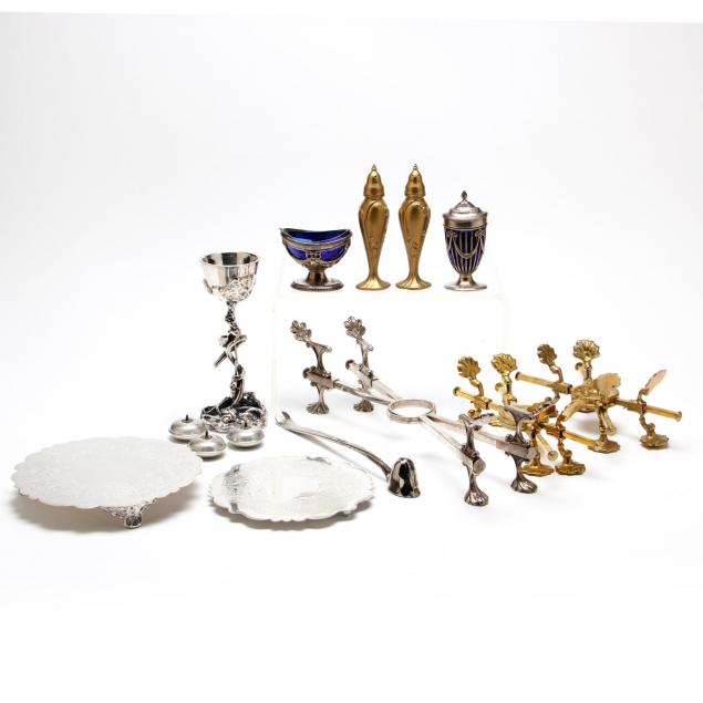 group-of-silverplate-items