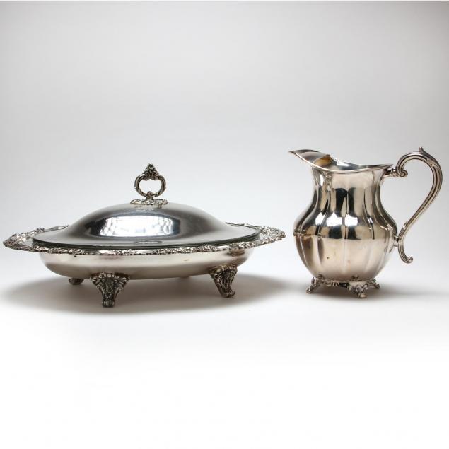 two-silverplate-serving-items