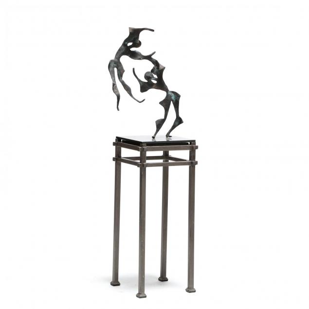 marion-mullinder-south-african-20th-century-cast-bronze-sculpture-with-stand