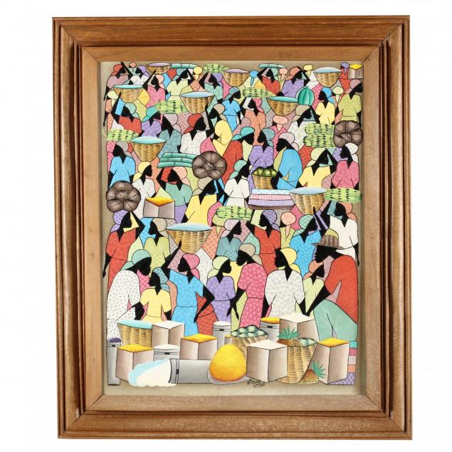 cesar-serge-haitian-20th-century-market-scene