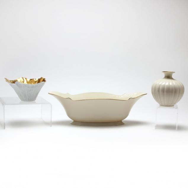 three-contemporary-gilt-porcelains