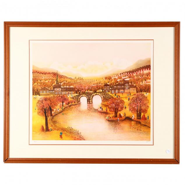 isabelle-baillen-french-american-20th-c-view-of-a-continental-village