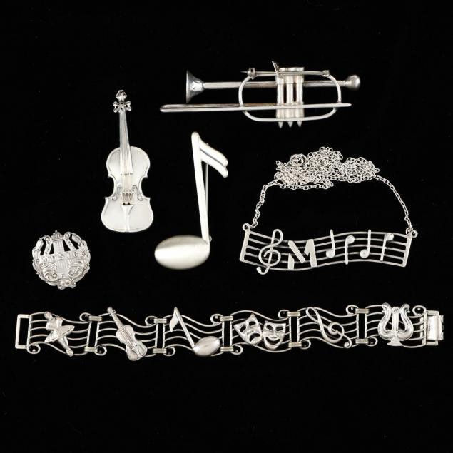 six-sterling-music-related-jewelry-items