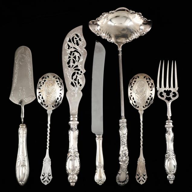 seven-vintage-sterling-silverplate-servers